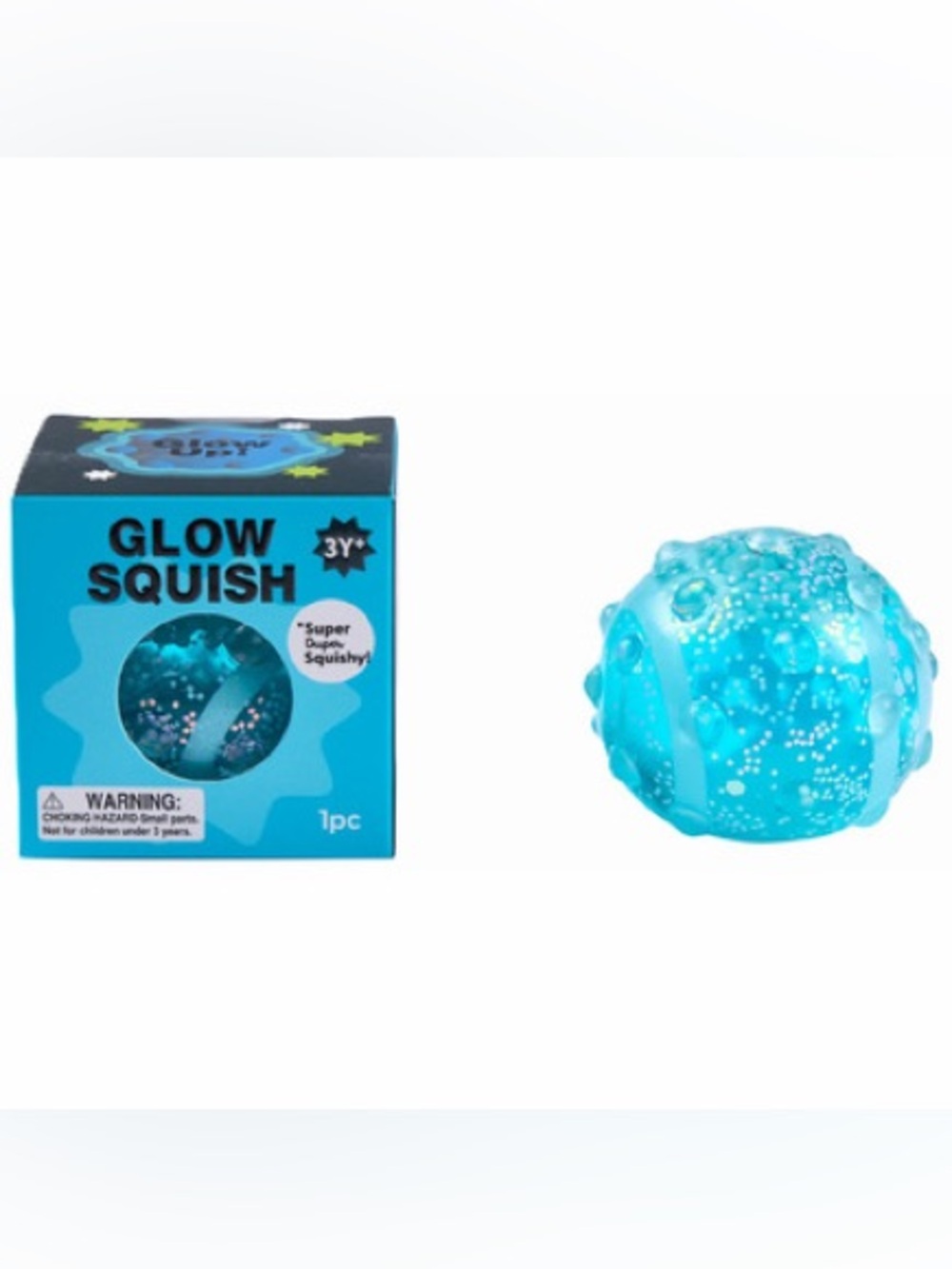 J'adore Glow Squish Toy Blue